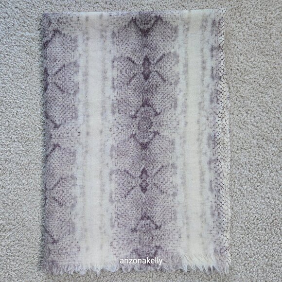 J. Crew Accessories - J. Crew 100% Wool Snakeskin Print Scarf Lightweight Wool